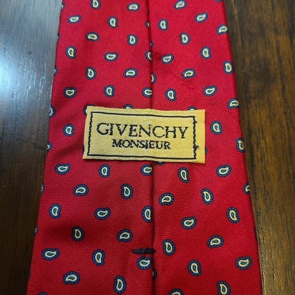 Givenchy Silk Tie Red Vintage - Picture 3 of 6